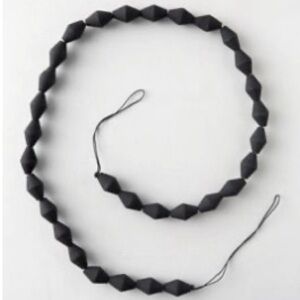 NWOT Three Anthropologie Black Wood Bead Garlands